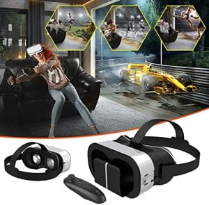 VR Headset- VR Smart Glasses Game Handle Set & Wireless Blue...