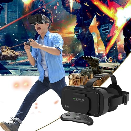 3D VR Virtual Reality Headset for Kids & Adults，Includes Rem...