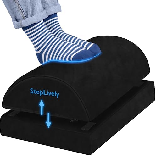 StepLively Foot Rest for Under Desk at Work, Comfortable Foo...