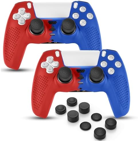 FAMOMI PS5 Controller Skin, Anti-Slip Soft Silicone Protecti...