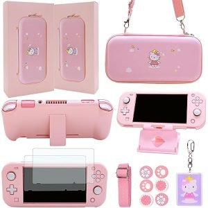 GUTIAL Accessories Bundle for Nintendo Switch Lite - Cute Ka...