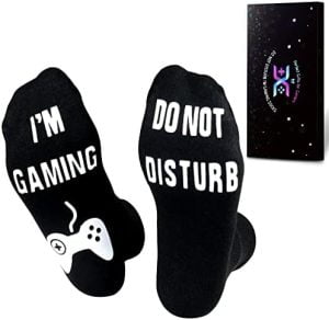 Do Not Disturb Gaming Socks, Gamer Socks Funny Gifts for Tee...