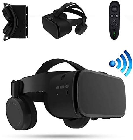 VR Headset Virtual Reality Goggle with Wireless Remote Contr...