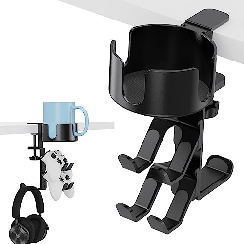 360° Rotating Desk Controller Headphone Holder - Larger Desk...