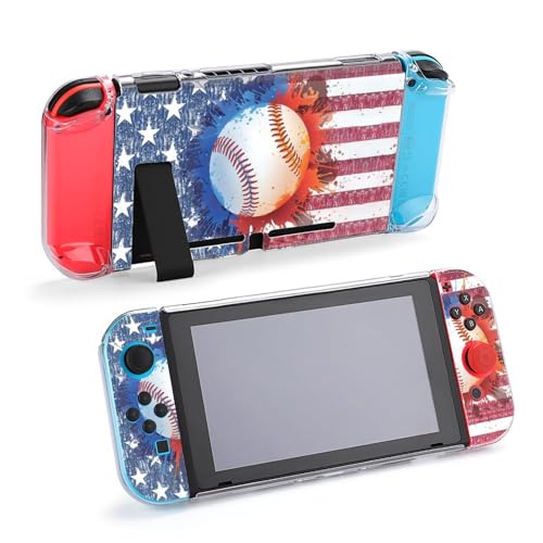 LEOPOM American Flag Baseball Switch Game Case Protector Doc...