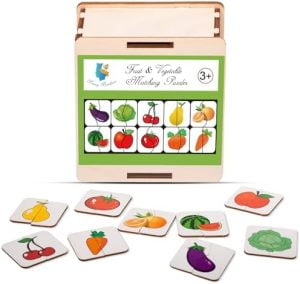 Baby Matching Cards Fruit & Vegetable Matching Puzzles,10 Se...