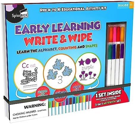 SpiceBox Preschool Learning Educational Toys, Dry Erase Acti...