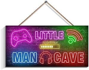 Neon Gaming Decor for Boys Room Wooden, Neon Gaming Wooden D...