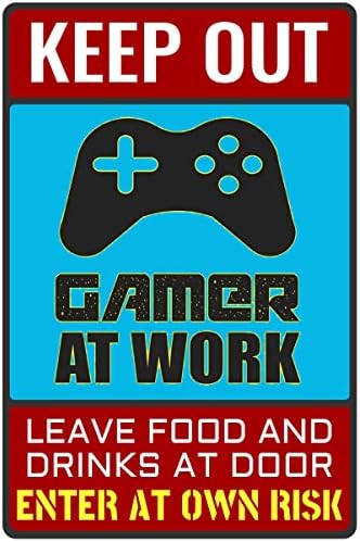 Keep Out Gamer at Work - Bestylez Funny Gamer Sign For Gamin...