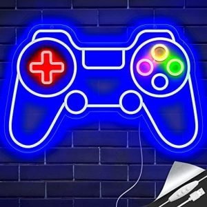 GGK Game Controller Neon Sign for Gamer Room Decor Gamer Gif...