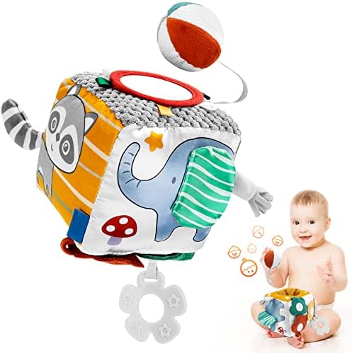 Baby Activity Cube: Sensory Cube Soft Baby Toys 6-12 Months ...