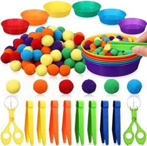 Zhanmai 142 Pcs Fine Motor Skills Toys Handy Scooper Set Sen...