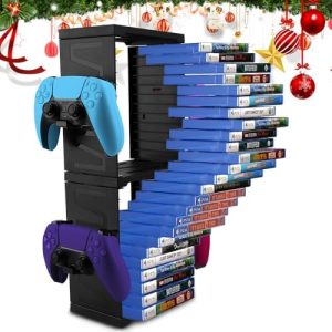 SIKEMAY Game Storage Tower for PS5/ PS4/ Xbox Series S & X/X...