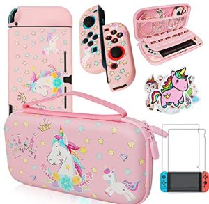 Pink Unicorn Carrying Case Compatible with Nintendo Switch (...