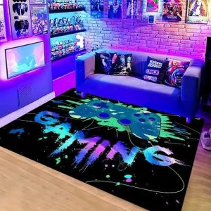 LUCKY&DONG Anime Gamer Rugs for Bedroom Boys Teens Printed G...