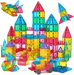 Jasonwell 65pcs Magnetic Tiles Building Blocks Set for Boys ...