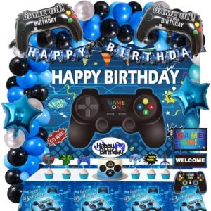 100 PCs Video Game Party Decorations, Hombae Blue and Black ...