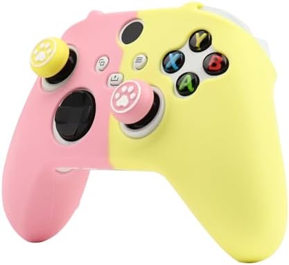 RALAN Pink and Yellow Duplex Color Controller Skin Silicone ...