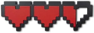 INSOVITA Gaming Logo Sign, Gaming Decor, Small Pixel Heart C...