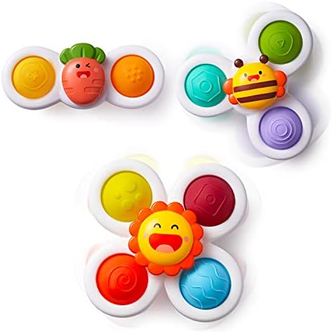 LiKee Suction Cup Spinnerz Toy Baby Bath Toys for Infants 12...