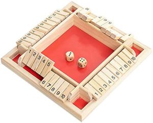 Wooden Four-Sided Flop Digital Dice Board Game Toy Bar Party...