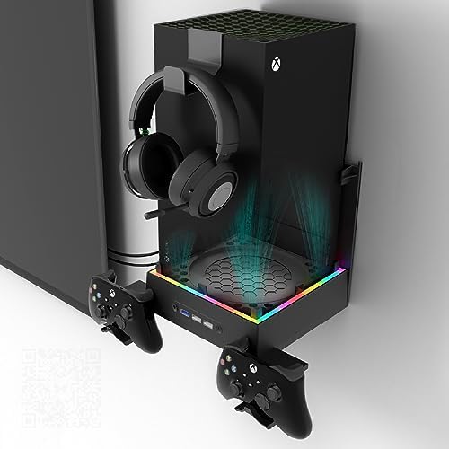 JDGPOKOO Wall Mount with Cooling Fan for Xbox Series X, 4 in...