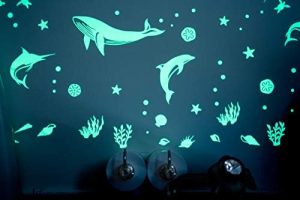 GLOPLAY Sea Animal Series (48pcs/Pack), Glow in The Dark Edu...