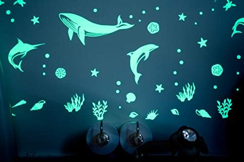 GLOPLAY Sea Animal Series (48pcs/Pack), Glow in The Dark Edu...