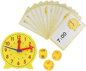 RiToEasysports Kids Teaching Clock Toy, 3 Dices 24 Cards Kid...