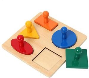 Shape Puzzles Adena Motessori 5-Shape Preschool Equipment Ea...