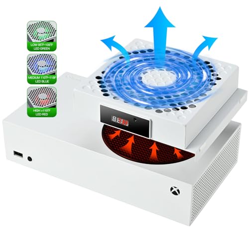 DEPGI Cooling Fan for Xbox Series S, Featuring Automatic Fan...