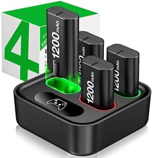 Charger for Xbox One Controller Battery Pack with 4x1200mAh ...