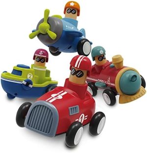 LiKee Toy Cars Push and Go Play Friction Powered Vehicles Tr...