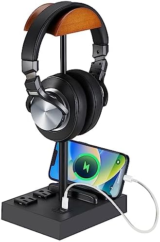 CASTLELIFE Headphone Stand Desktop Gaming Headset Holder wit...