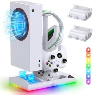 Upgraded RGB Cooling Fan Charging Station for Xbox Series S ...