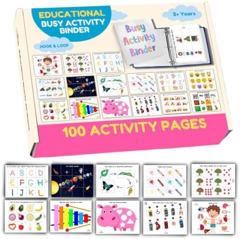 Yelicious Busy Activity Binder with 100 Activity Pages – Ult...