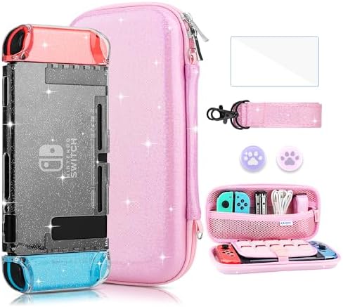 FANPL Case for Nintendo Switch Accessories, Pink Rainbow Spa...