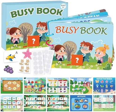 QTYORD Busy Book for Toddlers,Quiet Book Educational Toys,10...