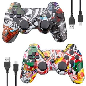 Wireless Controllers for PS3，2 Pack Wireless Gaming Controll...