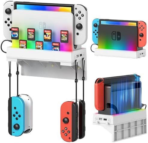 RGB Switch Wall Mount Kit for Nintendo Switch and OLED, Swit...