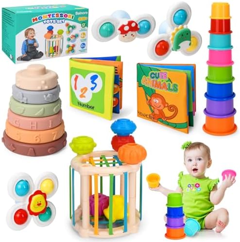 Balnore 6 in 1 Baby Toys 6 to 36 Months, 26pcs Montessori To...