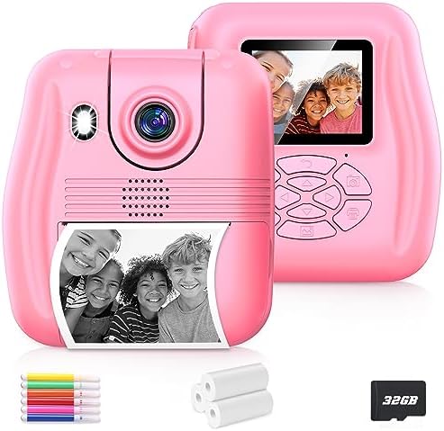 Kids Camera Instant Print, Christmas Birthday Gifts for 3-12...