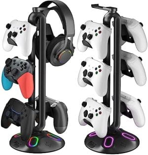 Gaming RGB Headphone Stand,Canmarin Controller Holder with 9...