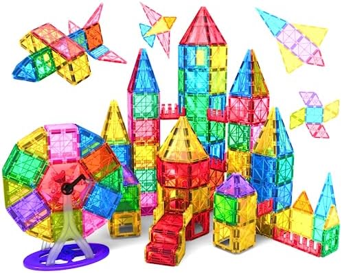 Jasonwell Magnetic Tiles Kids Magnetic Blocks Building Sets ...