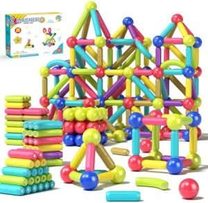 Asago Magnetic Building Toys for Kids, 88Pcs Magnetic Tiles ...