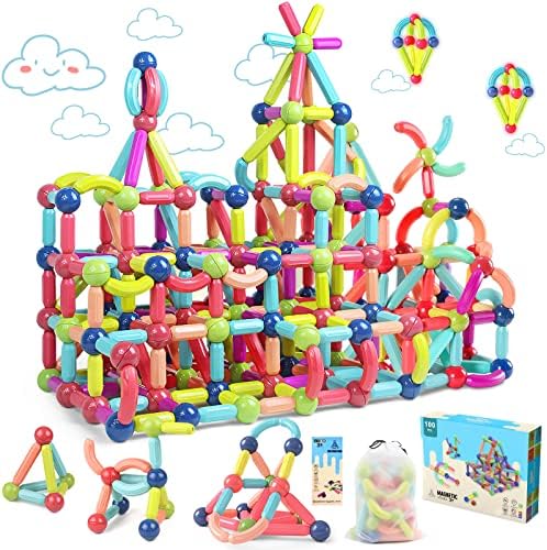 HYWILL Magnetic Toys Building Blocks - 100 PCS Kids Magnet B...