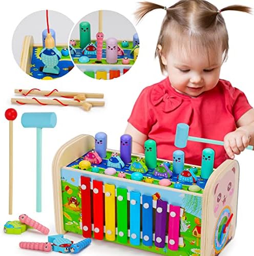 7 in 1 Wooden Montessori Toys for 1 Year Old Age 2 3 Toddler...