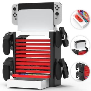 Skywin Game Storage Tower Compatible With Nintendo Switch (W...