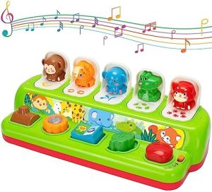 YEEBAY Pop Up Animals Toy with Music & Sound, Early Developm...