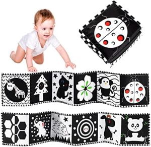 Giforou Black and White High Contrast Baby Soft Book for Ear...